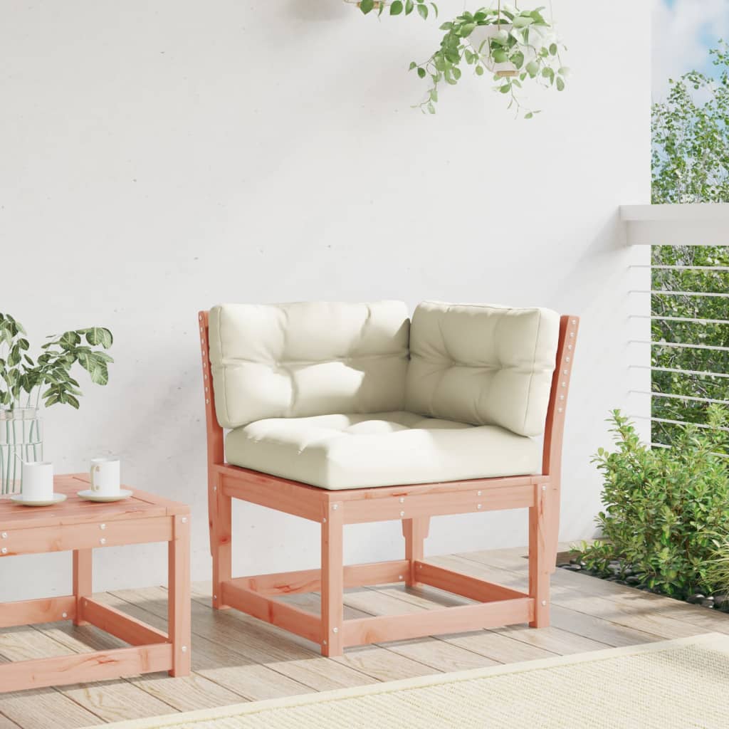 Solid Wood Douglas Garden Sofa Corner with Cushions 73x73x78 cm
