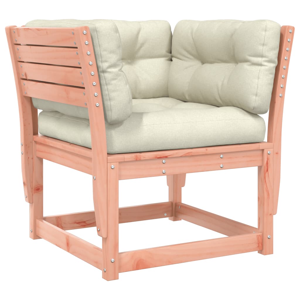 Solid Wood Douglas Garden Sofa Armrest with Cushions - Rustic Charm