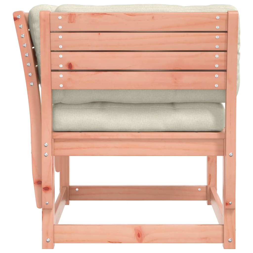 Solid Wood Douglas Garden Sofa Armrest with Cushions - Rustic Charm