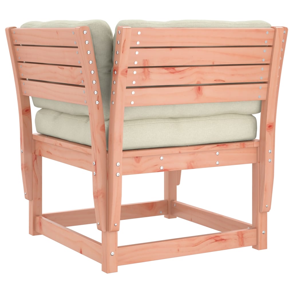 Solid Wood Douglas Garden Sofa Armrest with Cushions - Rustic Charm