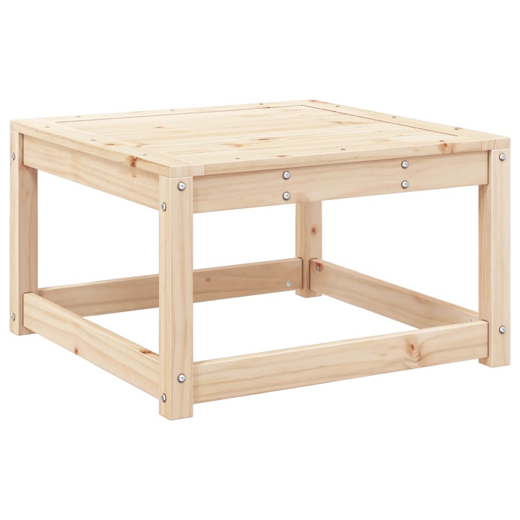 Solid Pine Wood Garden Footstool with Cushions - Stylish & Durable