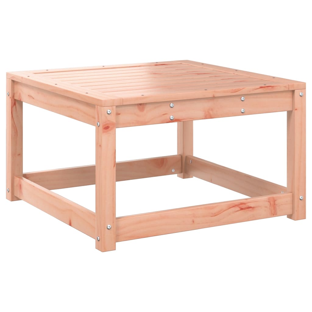 Solid Wood Garden Footstool with Cushions - Douglas Finish
