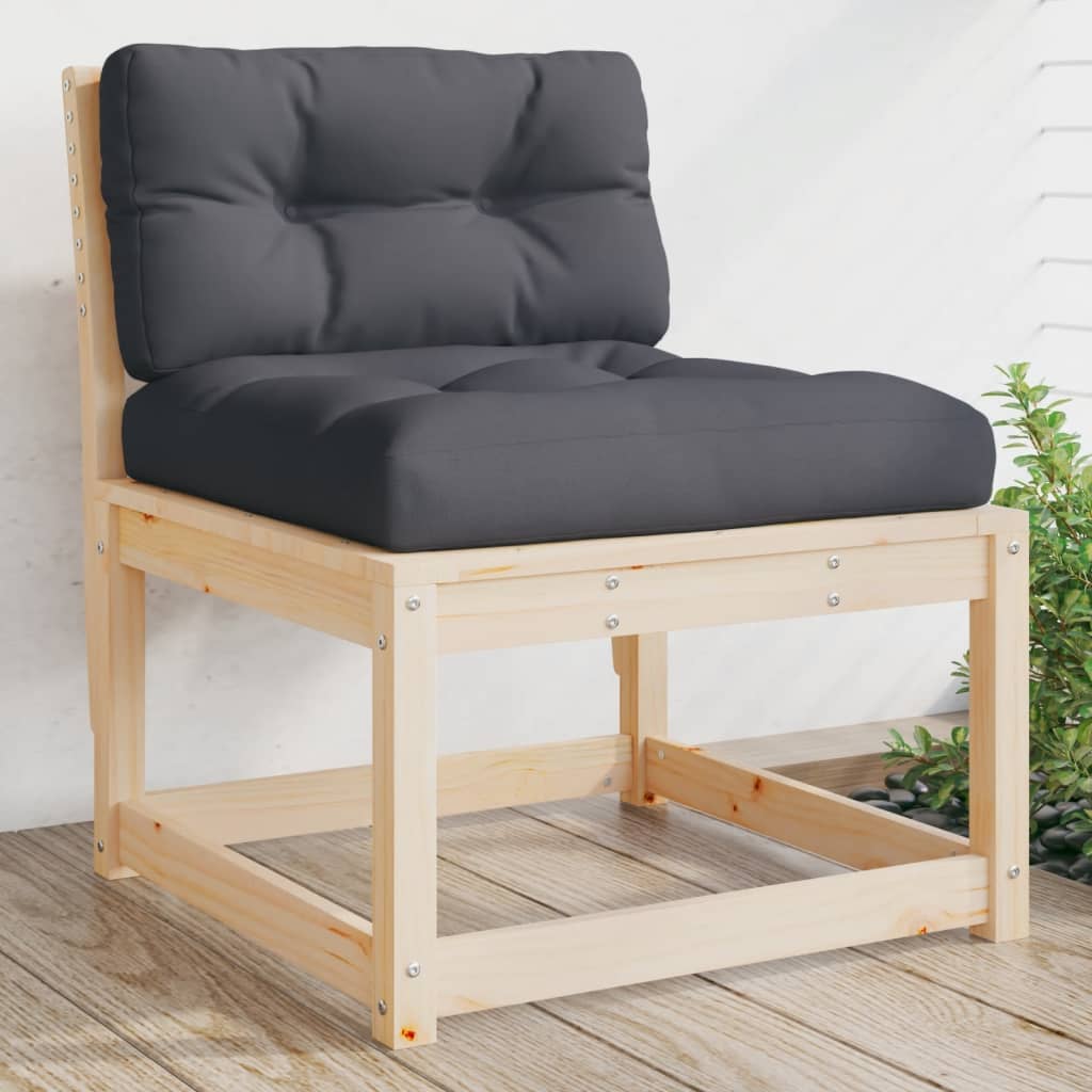 Solid Pine Garden Sofas 2pcs with Cushions - Durable Outdoor Seating
