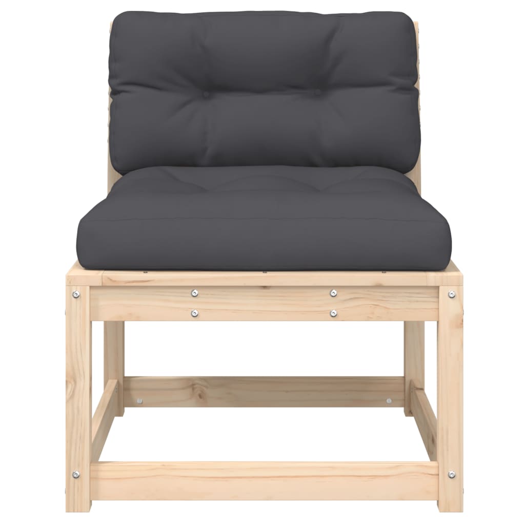Solid Pine Garden Sofas 2pcs with Cushions - Durable Outdoor Seating