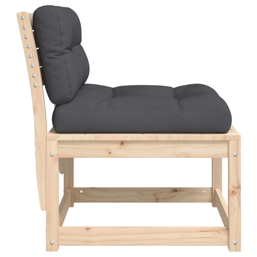 Solid Pine Garden Sofas 2pcs with Cushions - Durable Outdoor Seating