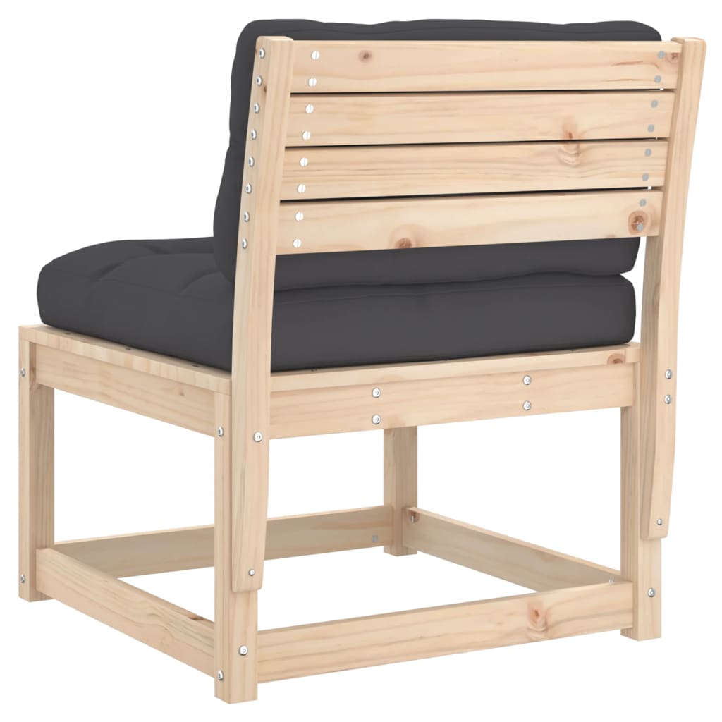 Solid Pine Garden Sofas 2pcs with Cushions - Durable Outdoor Seating