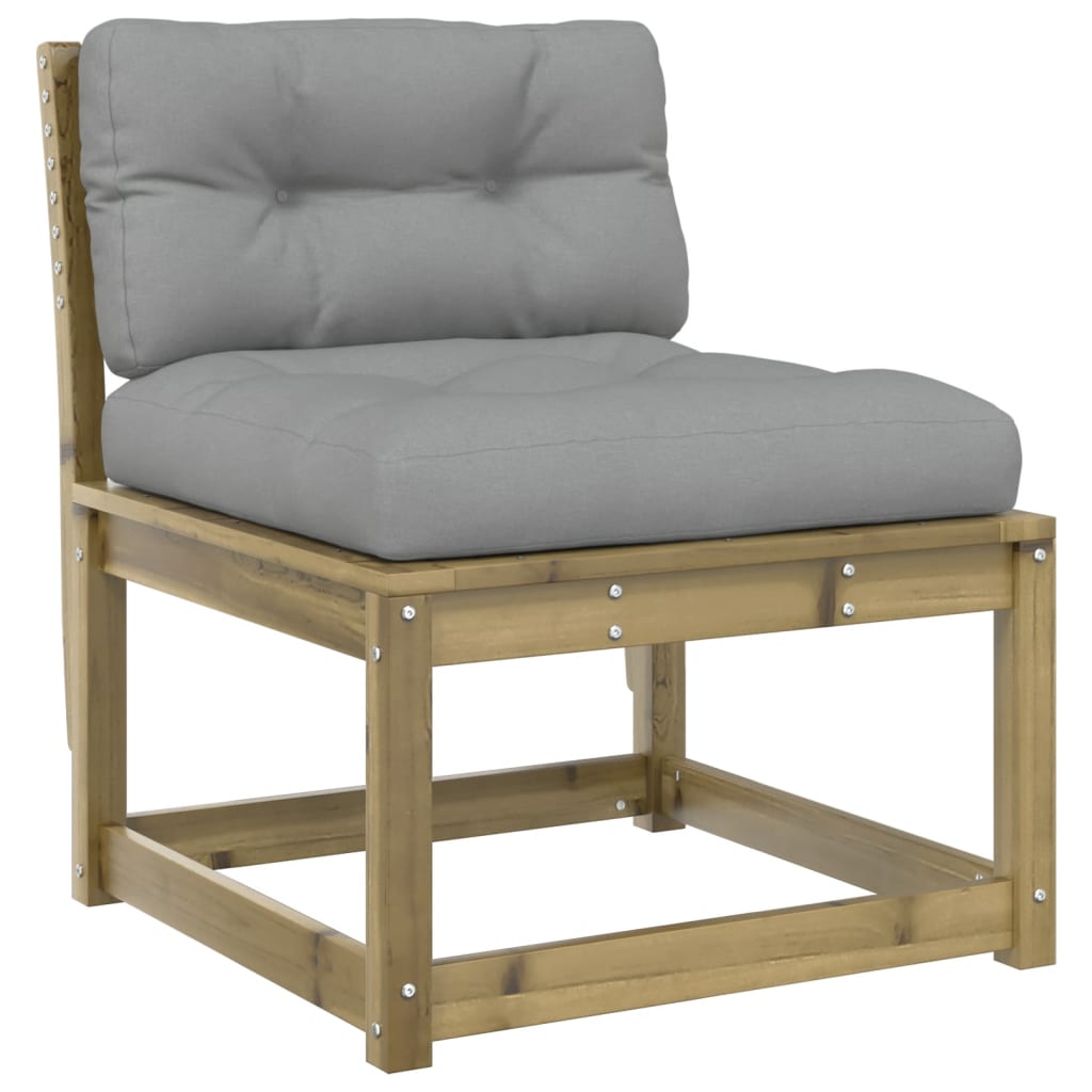 2-Piece Pine Wood Garden Sofas with Cushions - Durable & Stylish