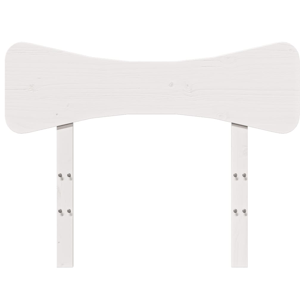 Solid Wood Pine Headboard - White, 100 cm Classic Design