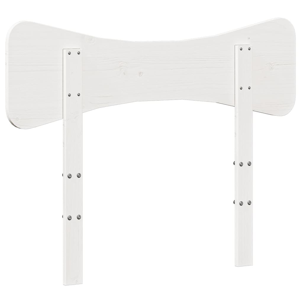 Solid Wood Pine Headboard - White, 100 cm Classic Design