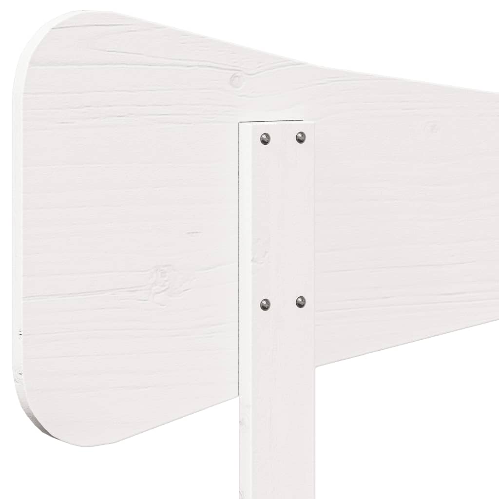 Solid Wood Pine Headboard - White, 100 cm Classic Design