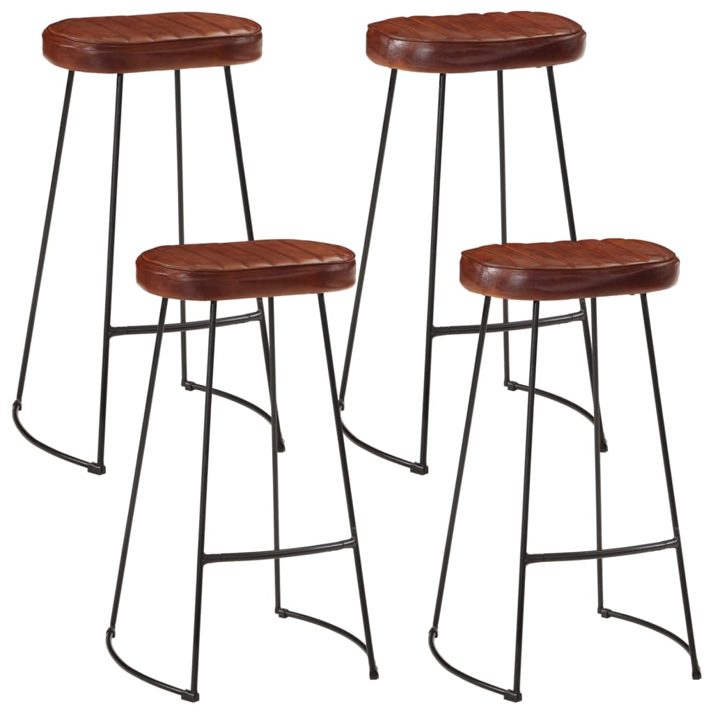 5 Piece Bar Set Solid Rough Wood Mango and Metal