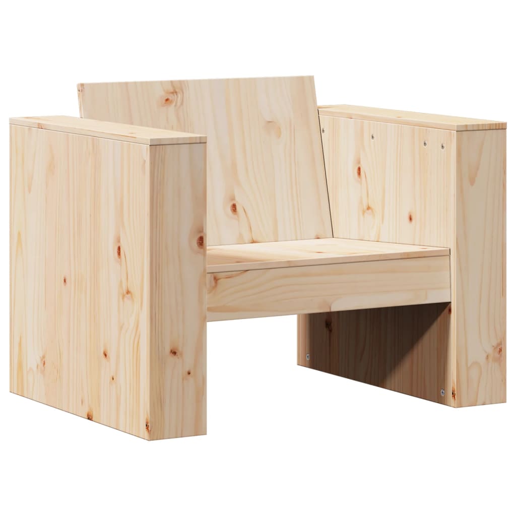 Solid Wood Pine Garden Sofa, 79x60x62 cm - Durable Outdoor Seating