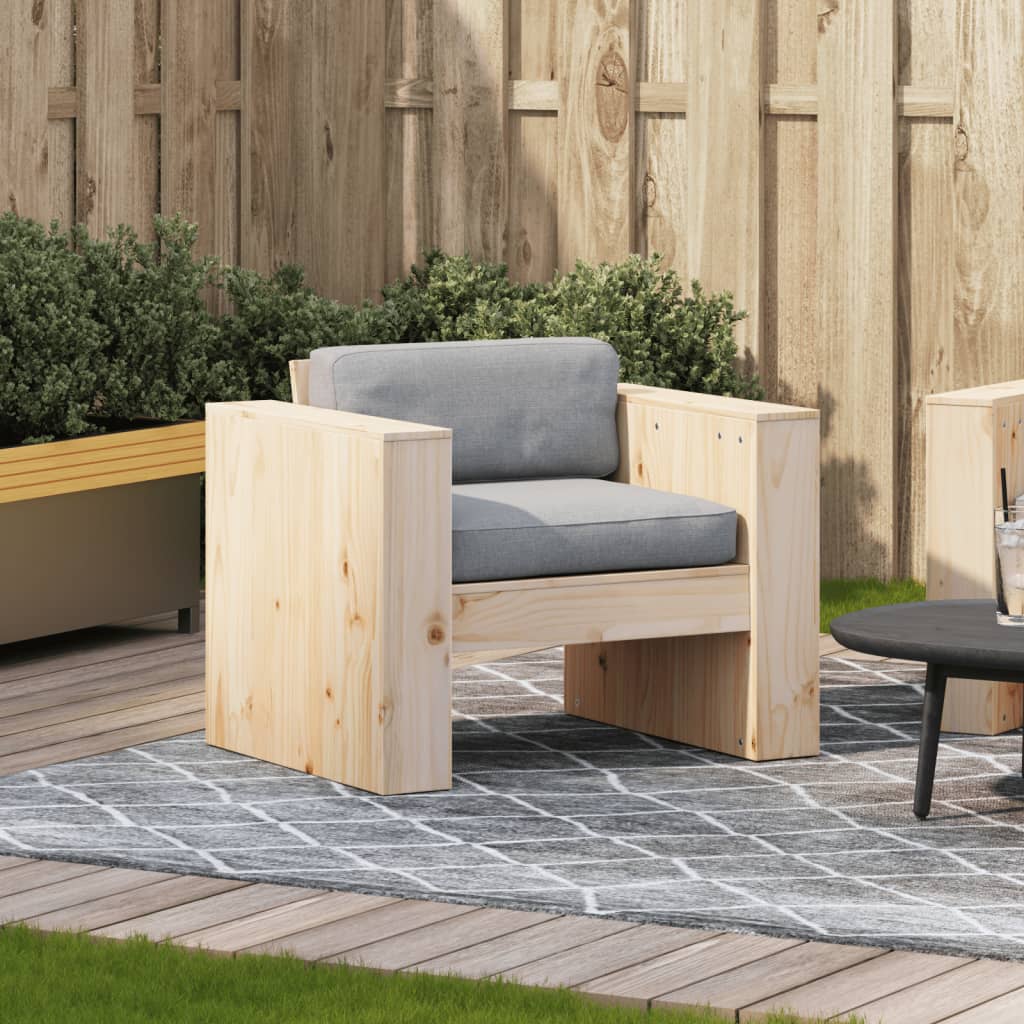 Solid Wood Pine Garden Sofa, 79x60x62 cm - Durable Outdoor Seating