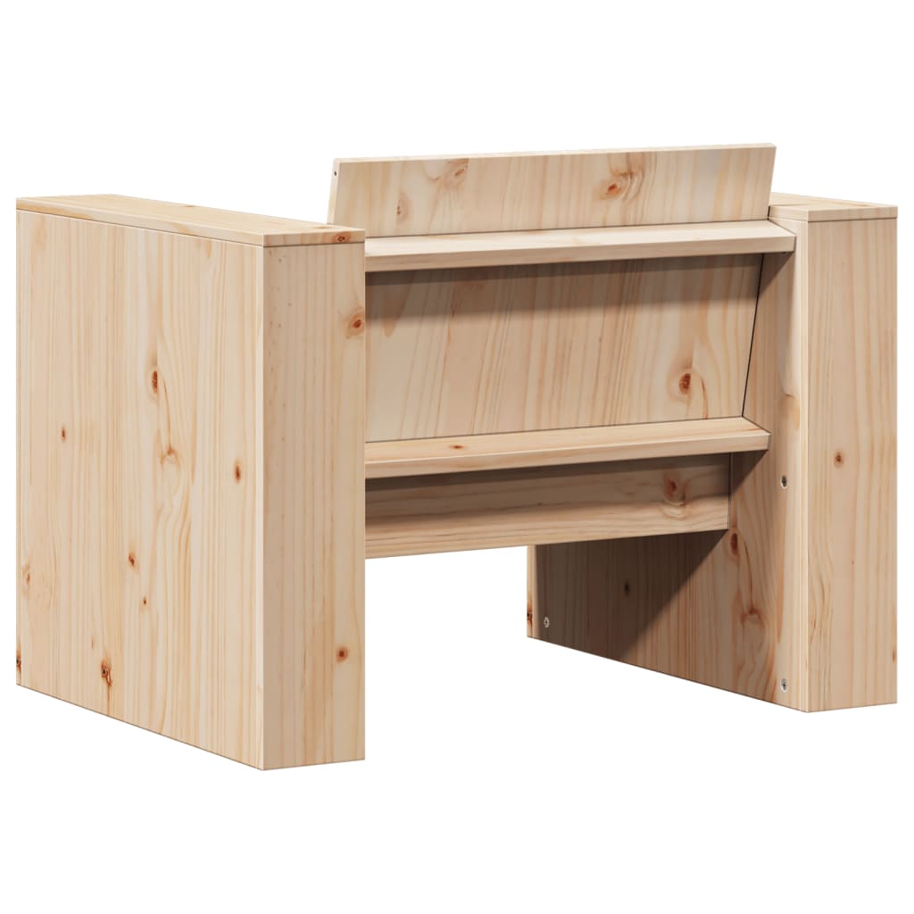 Solid Wood Pine Garden Sofa, 79x60x62 cm - Durable Outdoor Seating