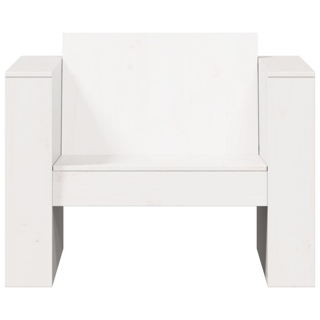 Solid Pine Garden Sofa, White 79x60x62 cm - Stylish Outdoor Seating