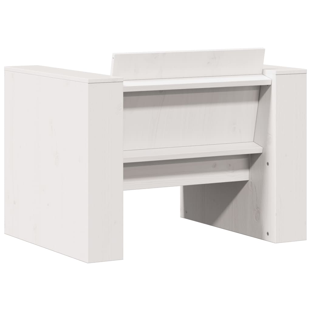 Solid Pine Garden Sofa, White 79x60x62 cm - Stylish Outdoor Seating