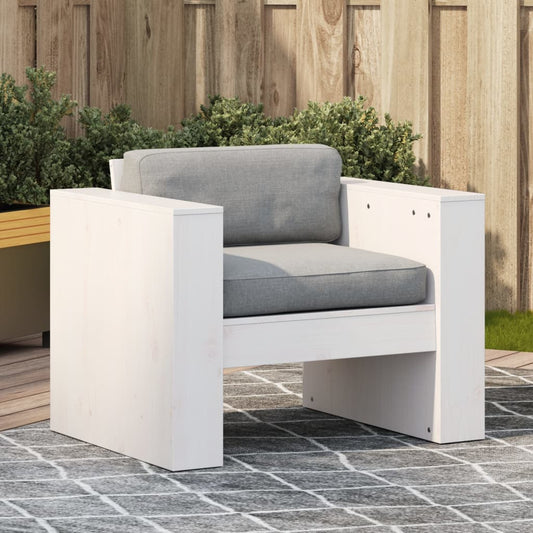Solid Pine Garden Sofa, White 79x60x62 cm - Stylish Outdoor Seating