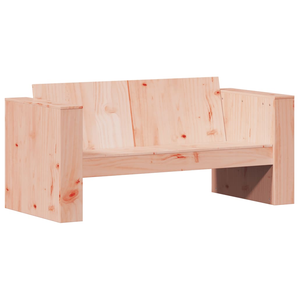 2-Seater Garden Sofa in Solid Douglas Wood - 134x60x62 cm