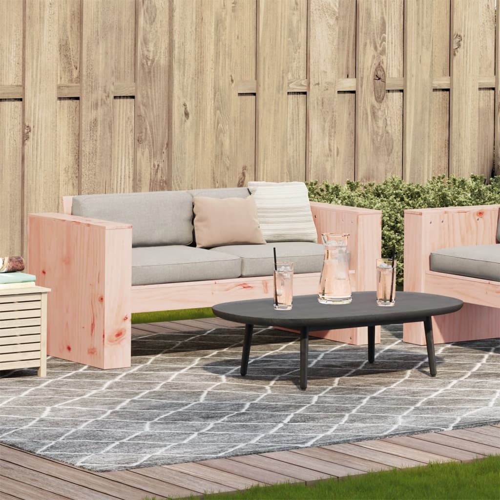 2-Seater Garden Sofa in Solid Douglas Wood - 134x60x62 cm