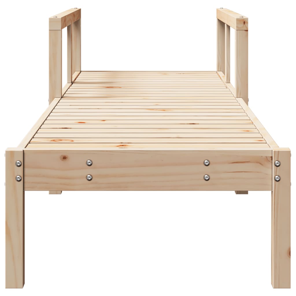 Solid Pine Sun Lounger - Durable Outdoor Relaxation 199.5x62x55 cm