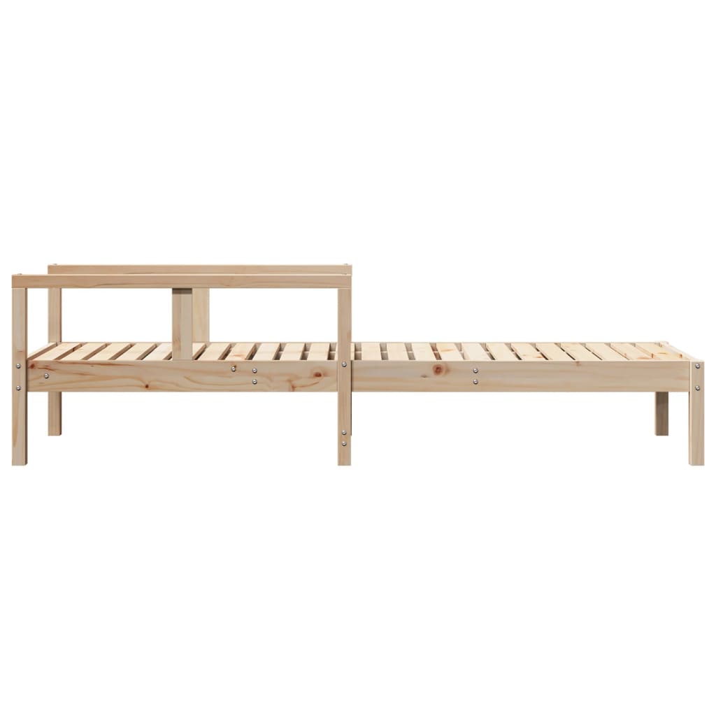 Solid Pine Sun Lounger - Durable Outdoor Relaxation 199.5x62x55 cm