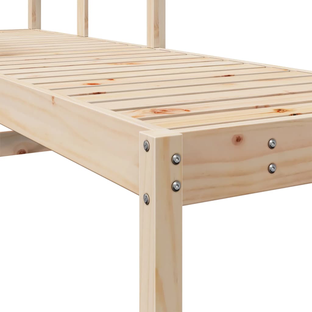 Solid Pine Sun Lounger - Durable Outdoor Relaxation 199.5x62x55 cm