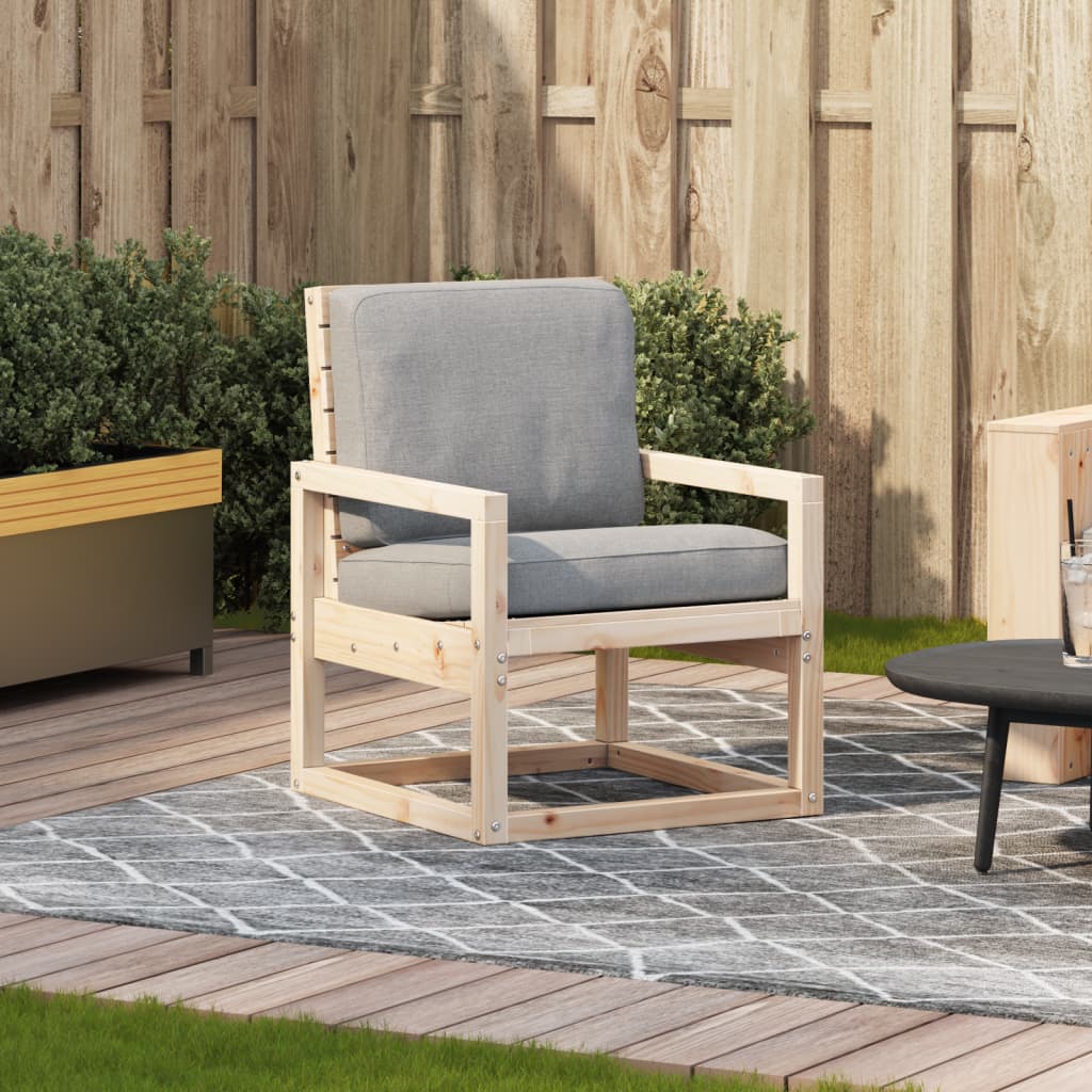 Solid Pine Garden Chair 57.5x63x76 cm - Durable Outdoor Seating