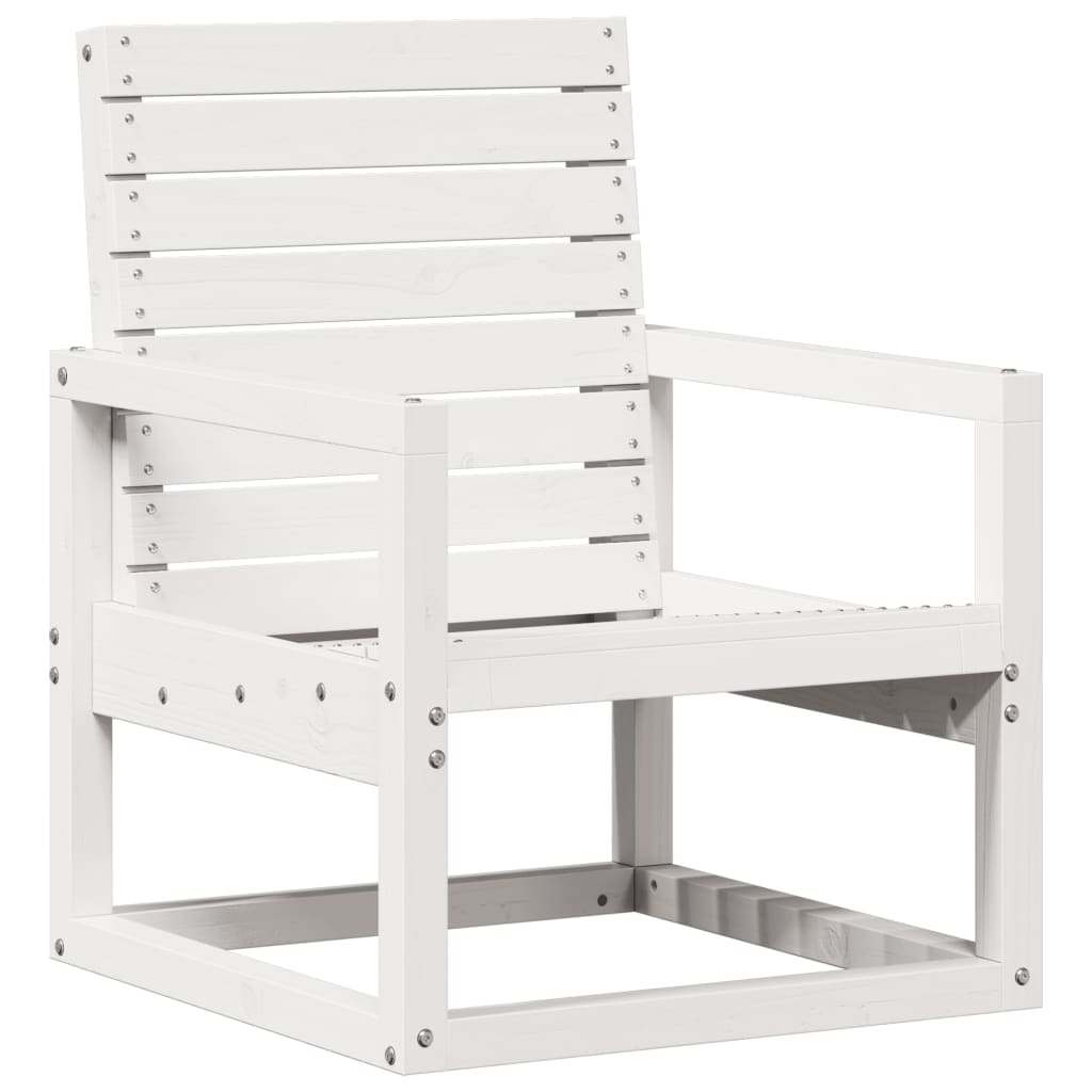 Solid Pine Garden Chair - White, 57.5x63x76 cm