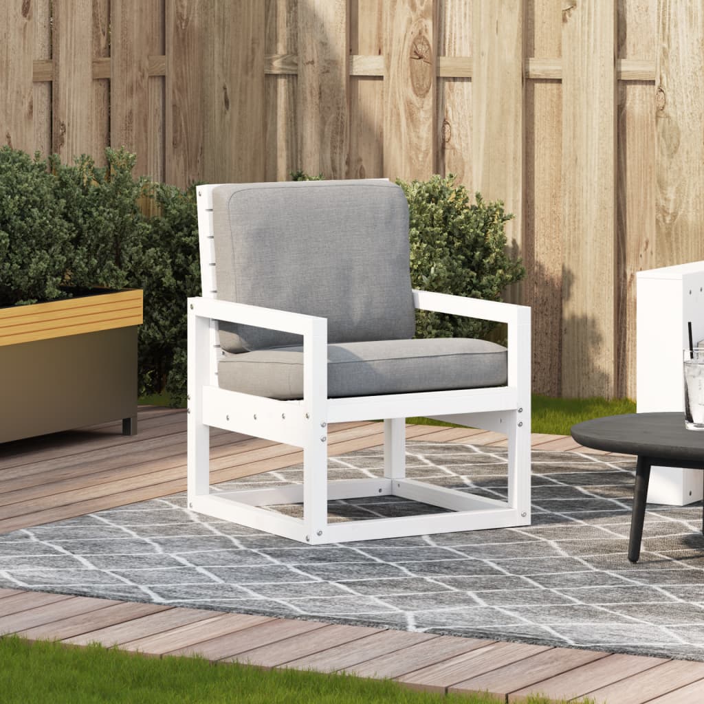 Solid Pine Garden Chair - White, 57.5x63x76 cm