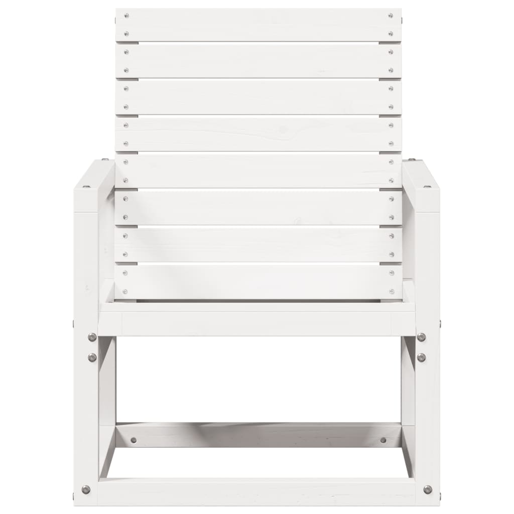 Solid Pine Garden Chair - White, 57.5x63x76 cm