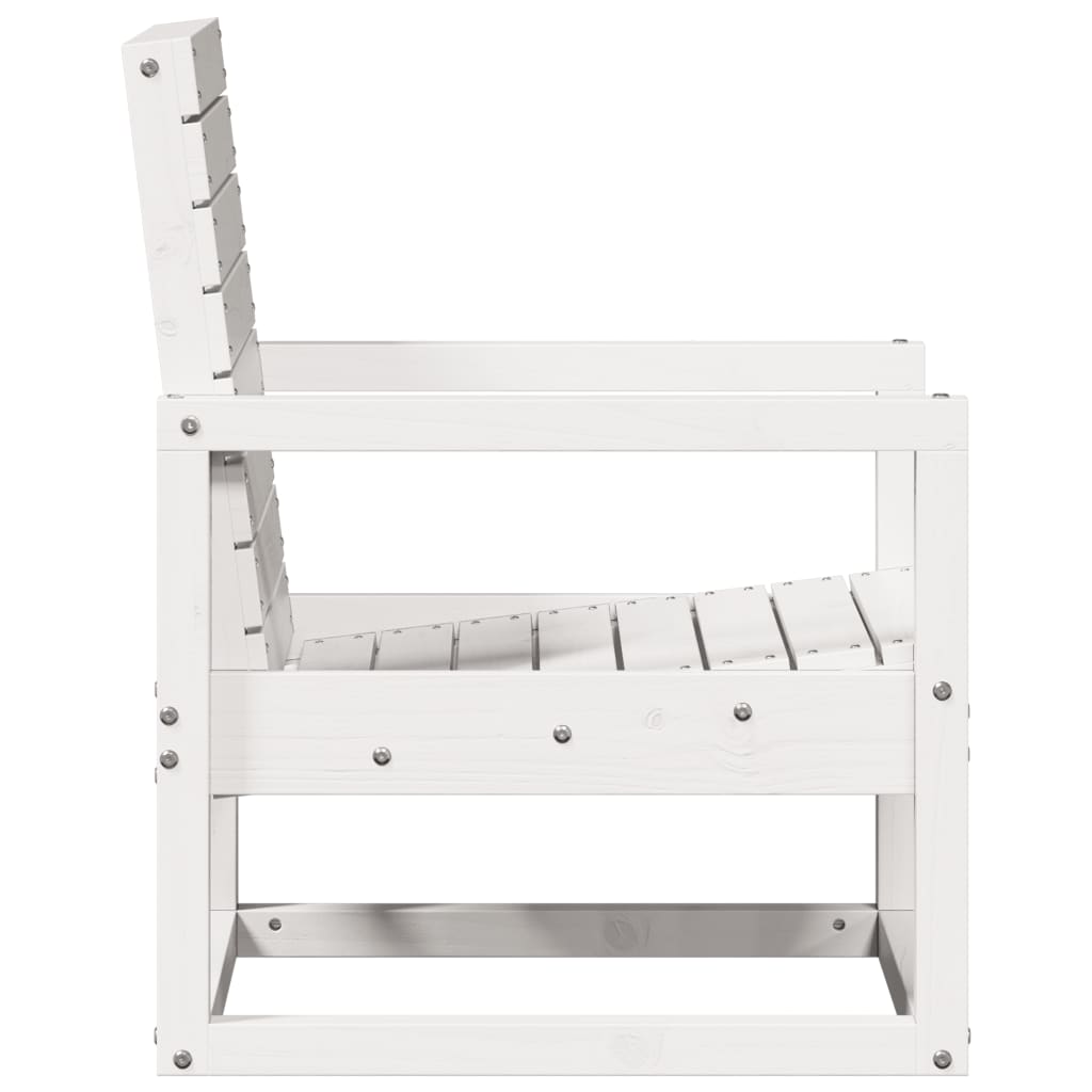 Solid Pine Garden Chair - White, 57.5x63x76 cm