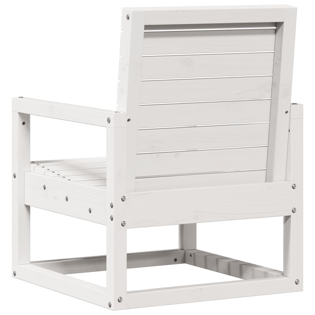 Solid Pine Garden Chair - White, 57.5x63x76 cm