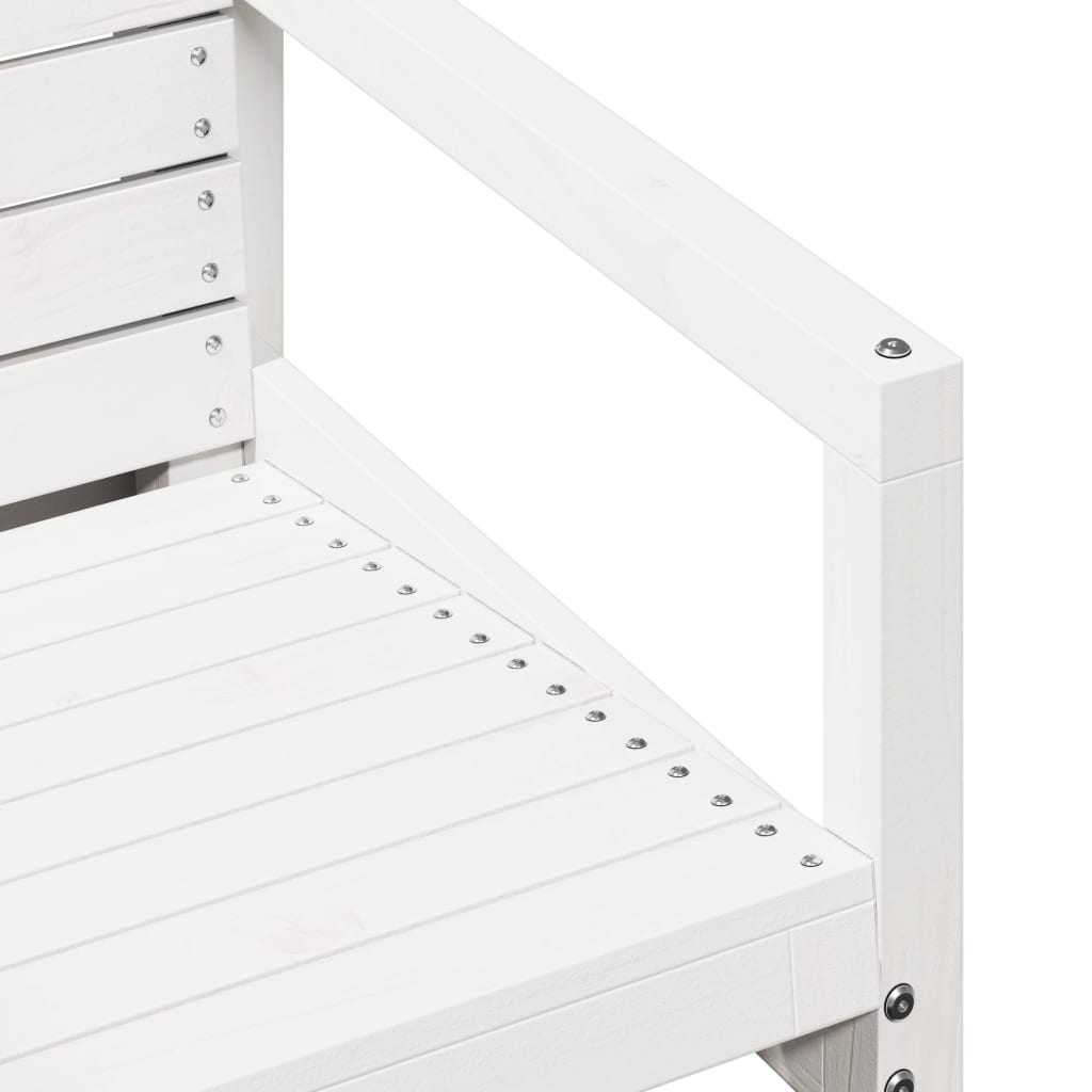 Solid Pine Garden Chair - White, 57.5x63x76 cm