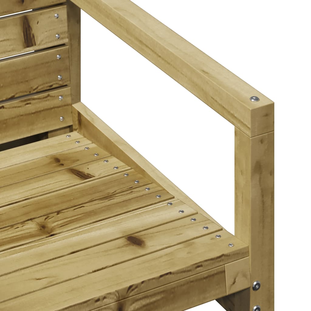 3-Piece Pine Wood Garden Lounge Set - Impregnated Finish