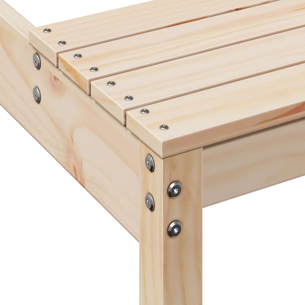 Solid Pine Wood Picnic Table - 160x134x75 cm, Natural Finish
