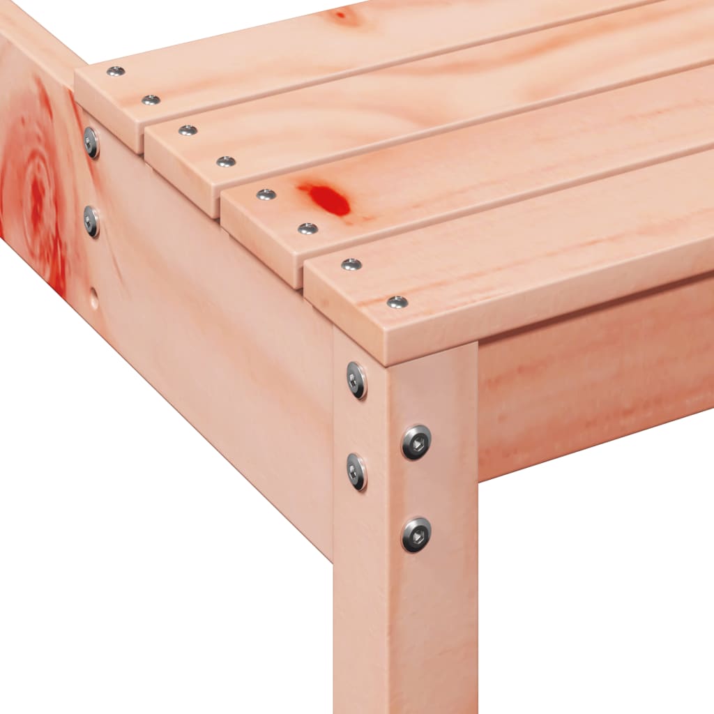Solid Douglas Wood Picnic Table - 160x134x75 cm, Natural Finish