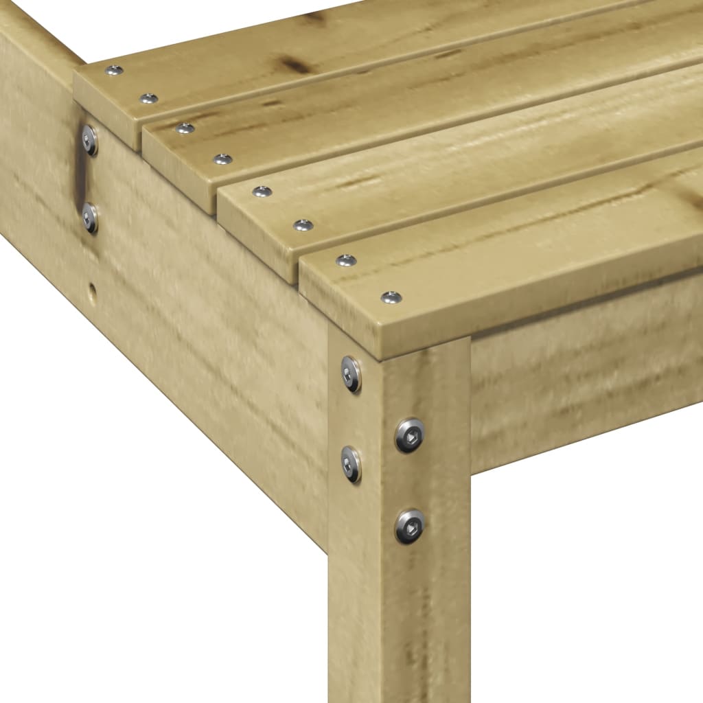 Impregnated Pine Wood Picnic Table 160x134x75 cm - Natural Finish
