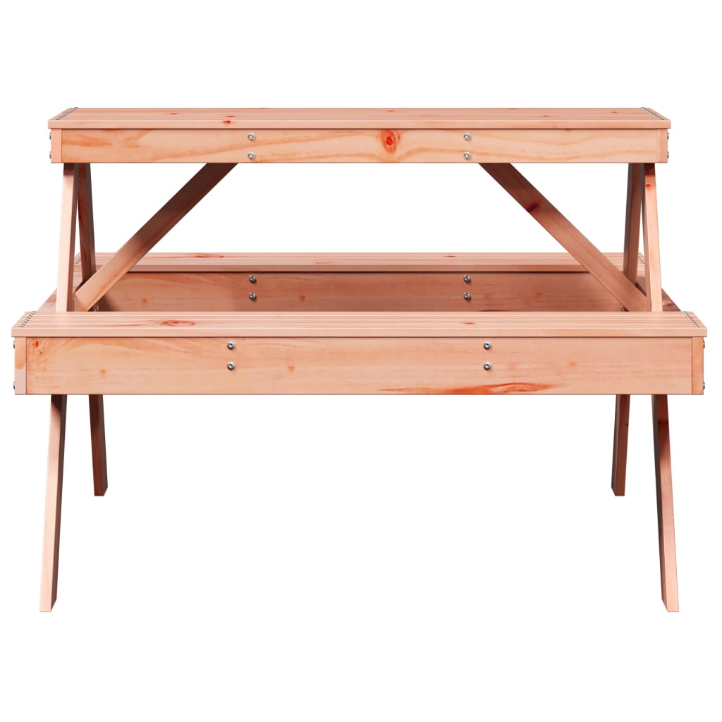 Solid Wood Douglas Picnic Table - 105x134x75 cm - Natural Finish