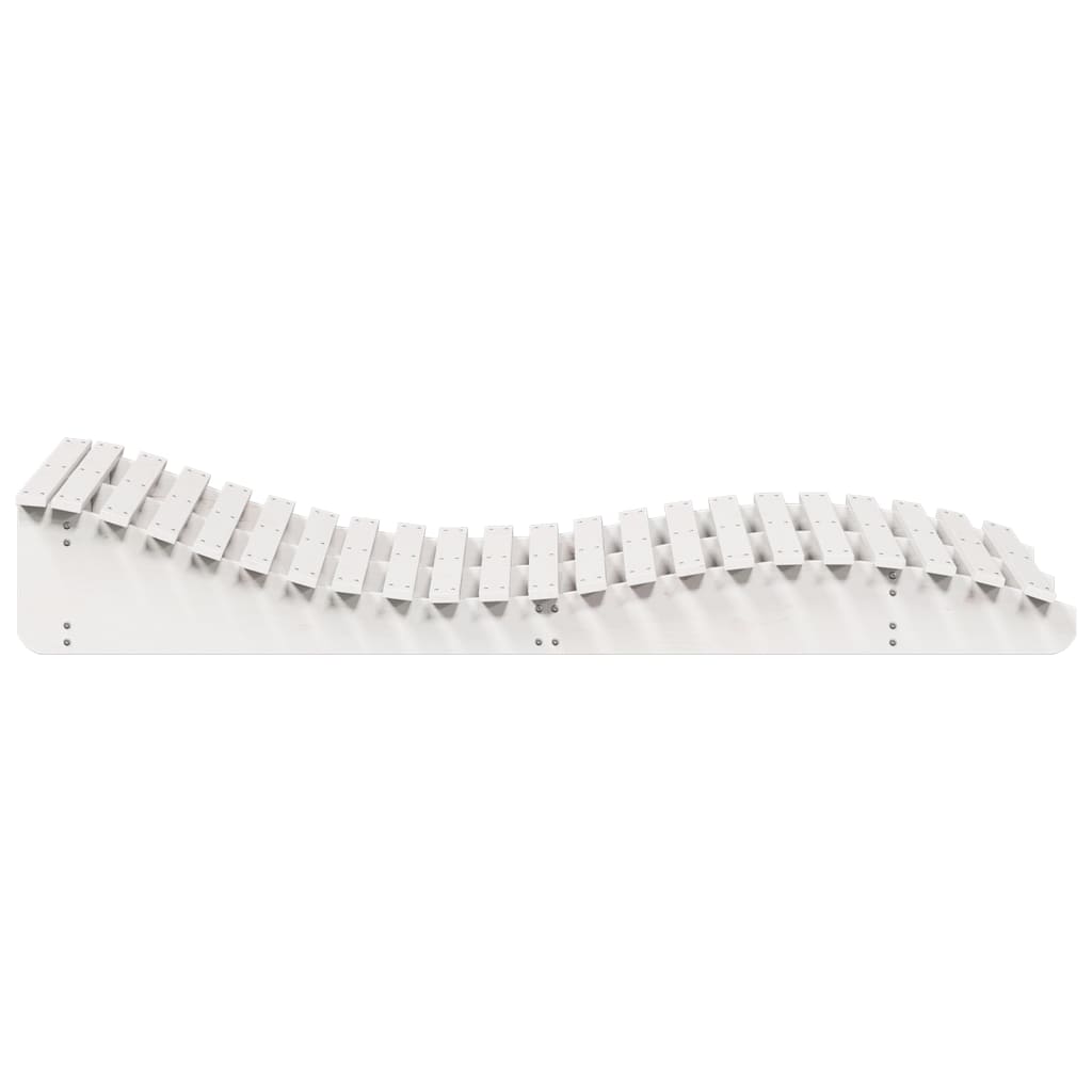 White Solid Pine Sun Lounger - 205x110x31.5 cm