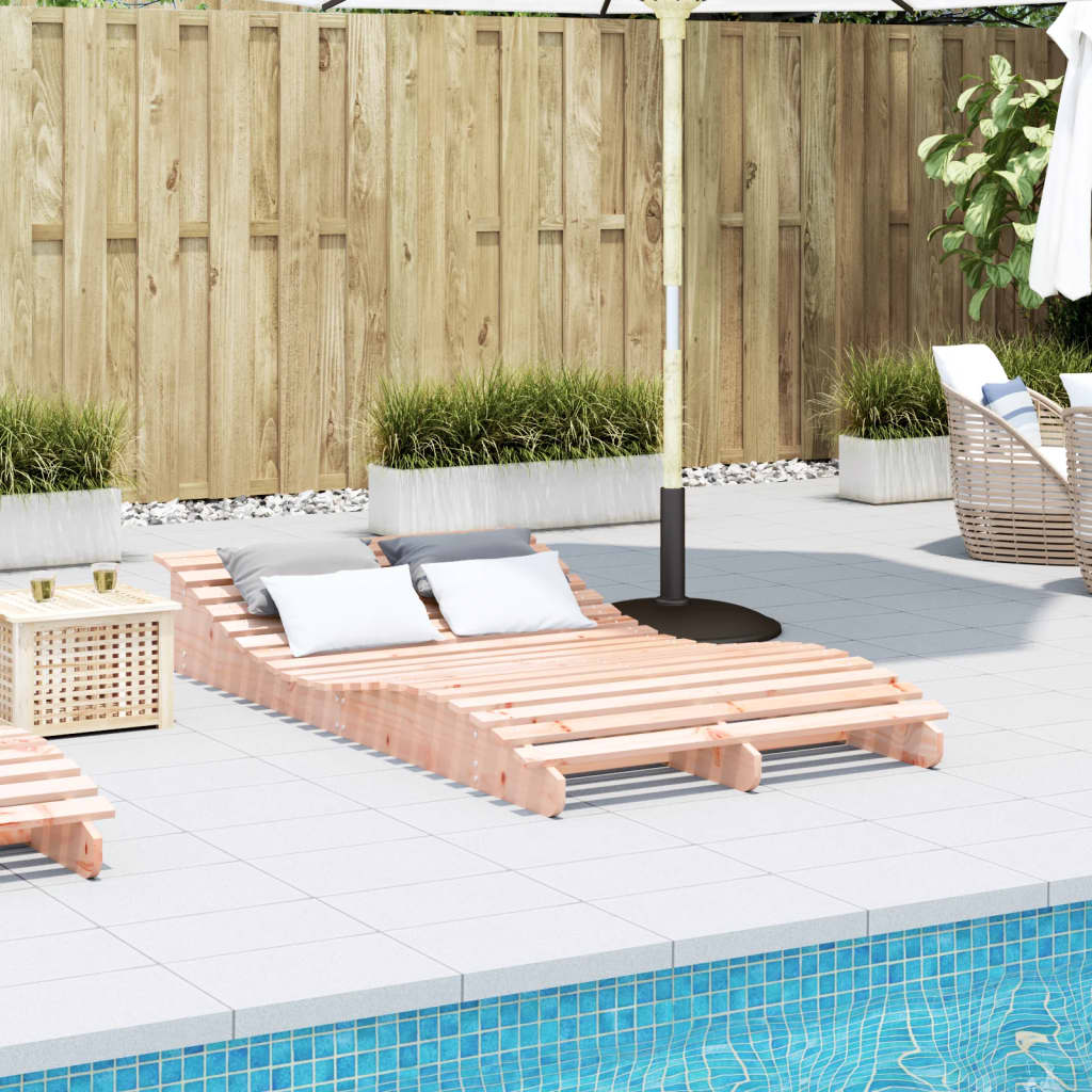 Solid Wood Douglas Sun Lounger 205x110x31.5 cm - Outdoor Relaxation