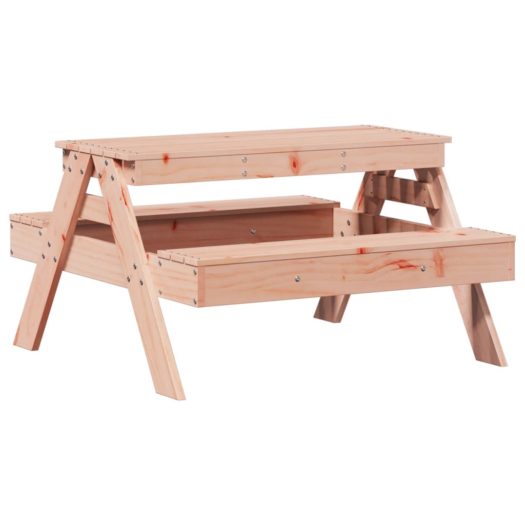 Kids' Picnic Table - Solid Douglas Wood, 88x97x52 cm