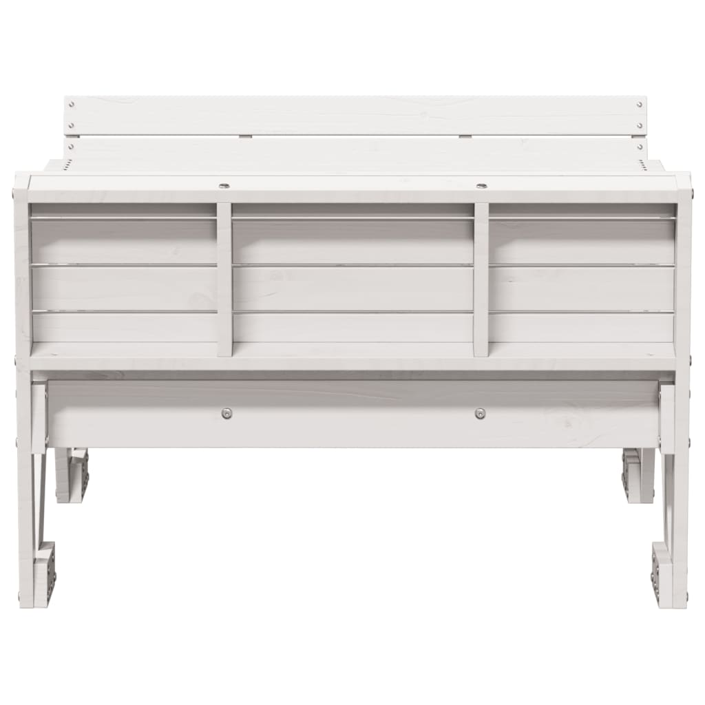 Kids' White Pine Wood Picnic Table - 88x122x58 cm