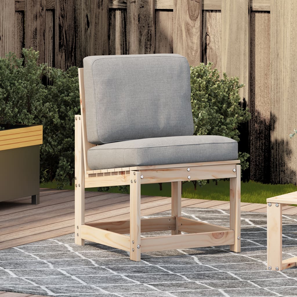 Solid Pine Garden Chair - 50.5x55x77 cm Elegant Outdoor Seating