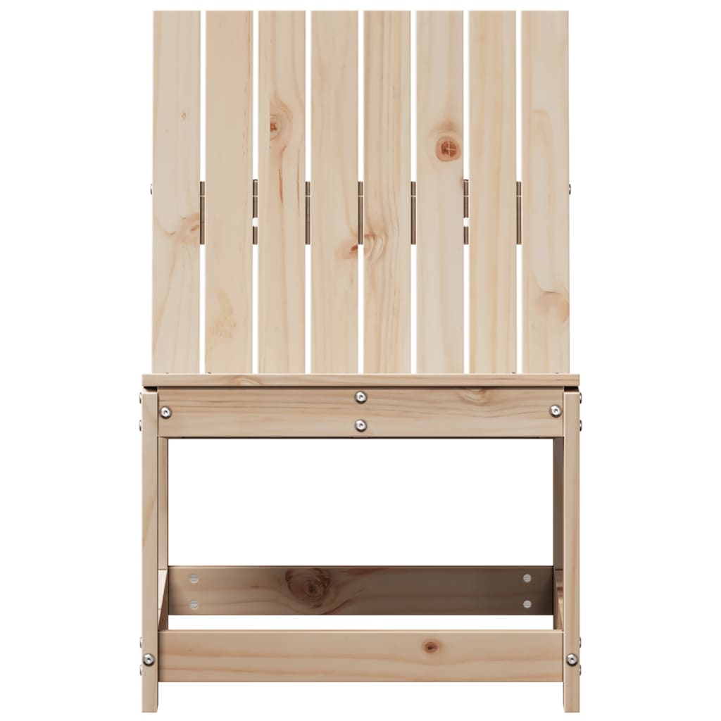Solid Pine Garden Chair - 50.5x55x77 cm Elegant Outdoor Seating