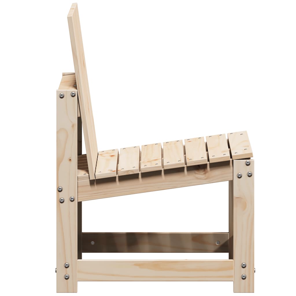 Solid Pine Garden Chair - 50.5x55x77 cm Elegant Outdoor Seating