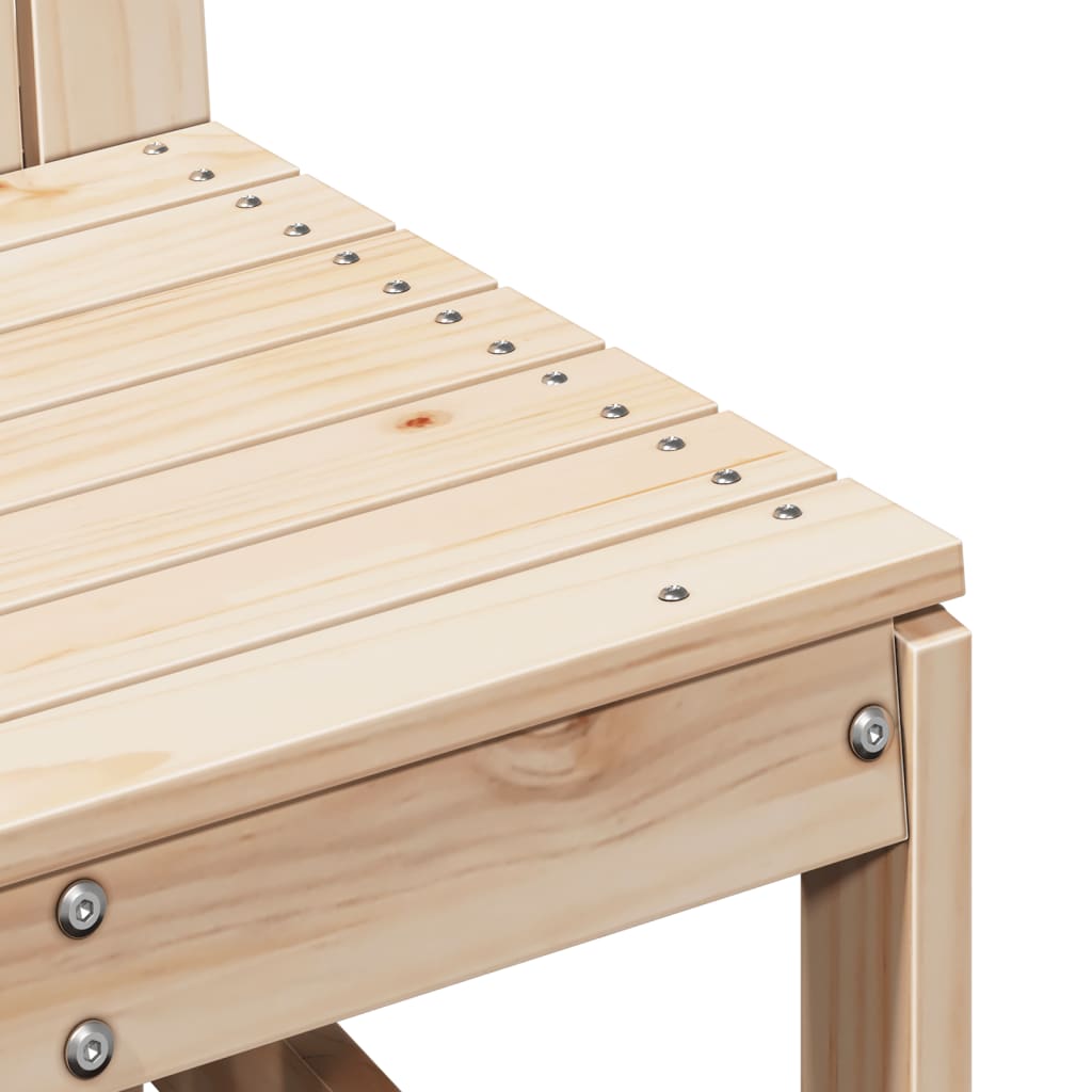 Solid Pine Garden Chair - 50.5x55x77 cm Elegant Outdoor Seating