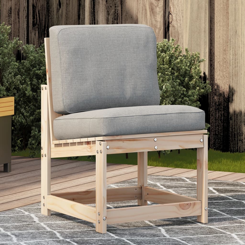 Solid Pine Garden Chair - 50.5x55x77 cm Elegant Outdoor Seating