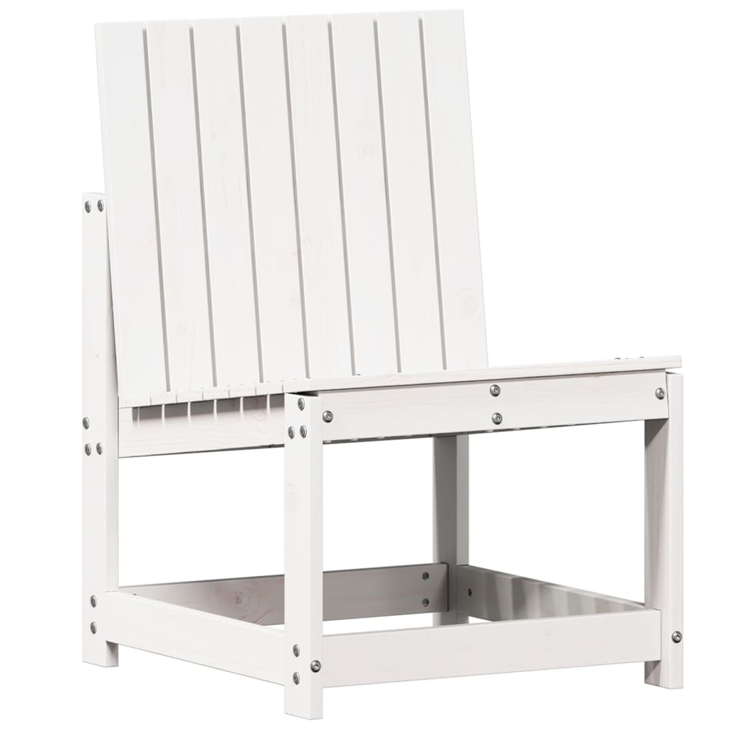 Elegant 3-Piece Garden Lounge Set - White Solid Pine Wood
