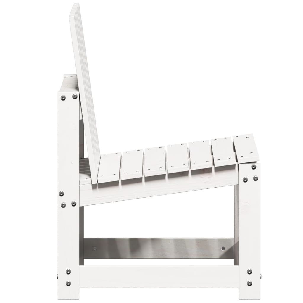 Elegant 3-Piece Garden Lounge Set - White Solid Pine Wood