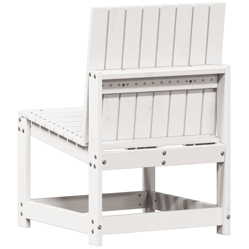 Elegant 3-Piece Garden Lounge Set - White Solid Pine Wood
